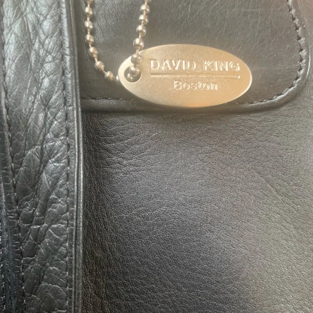 DAVID KING BOSTON Women’s 100% Italian Leather I-Pad Expand Backpack-Black-READ!